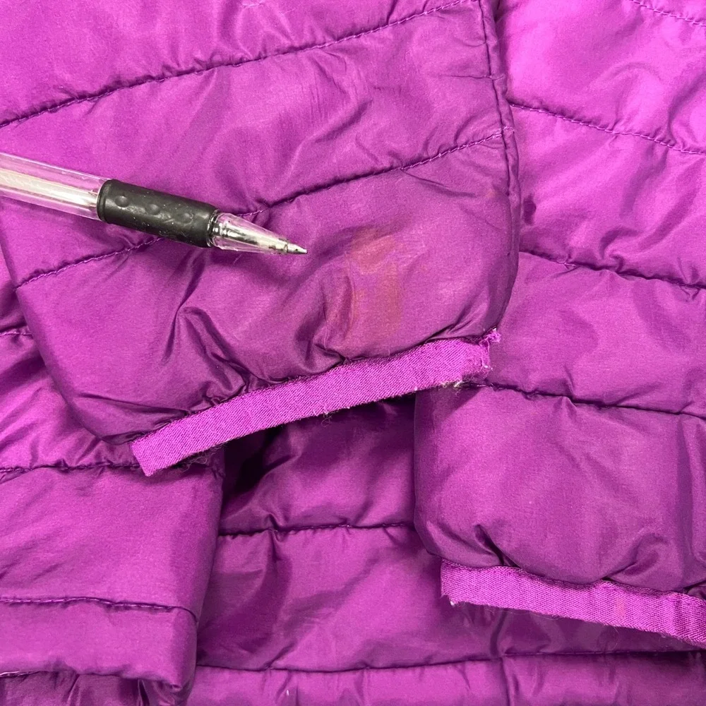 Gap Kids Girls Small Pink Purple Ombre Primaloft Puffer Jacket Hooded Coat